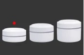 Пластмасов бял буркан 100 мл  (PP) с капачка, с уплътнител и шпатула-изображение_група