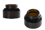 Стъклена кафяв (амбер) буркан 50 мл без капачка-изображение_продукт