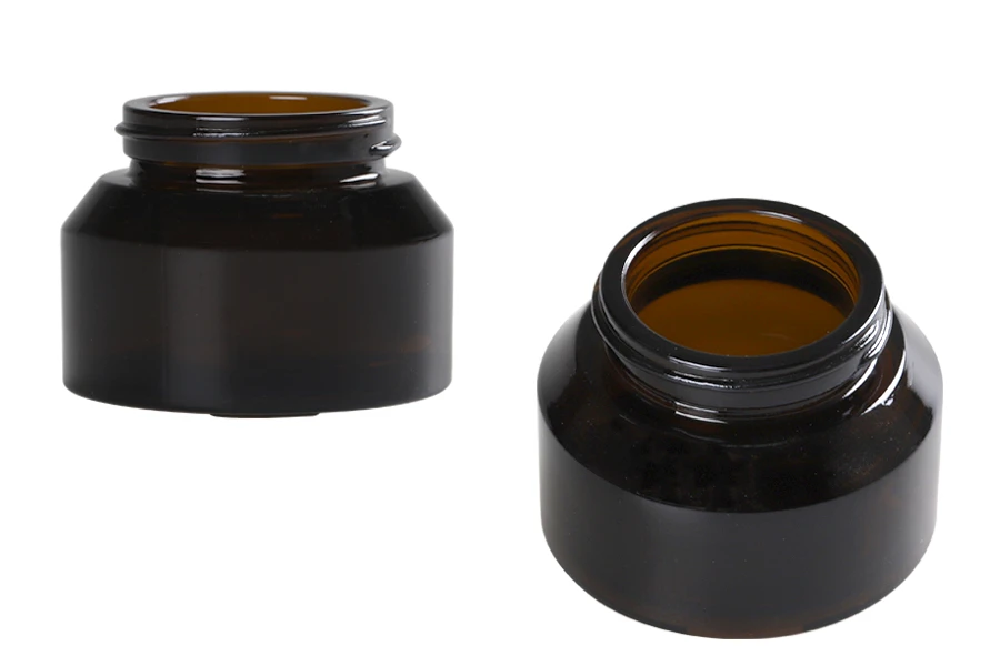 Стъклена кафяв (амбер) буркан 50 мл без капачка-изображение_продукт