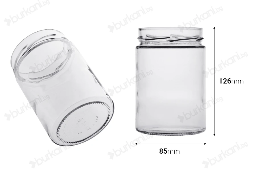 Стъклен буркан 480 ml Plus T.O 82 Deep - 15 бр. в кашон-изображение_размери