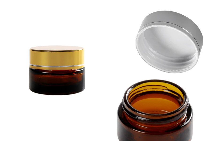 Стъклено карамелено бурканче за крем 20 мл-изображение_група