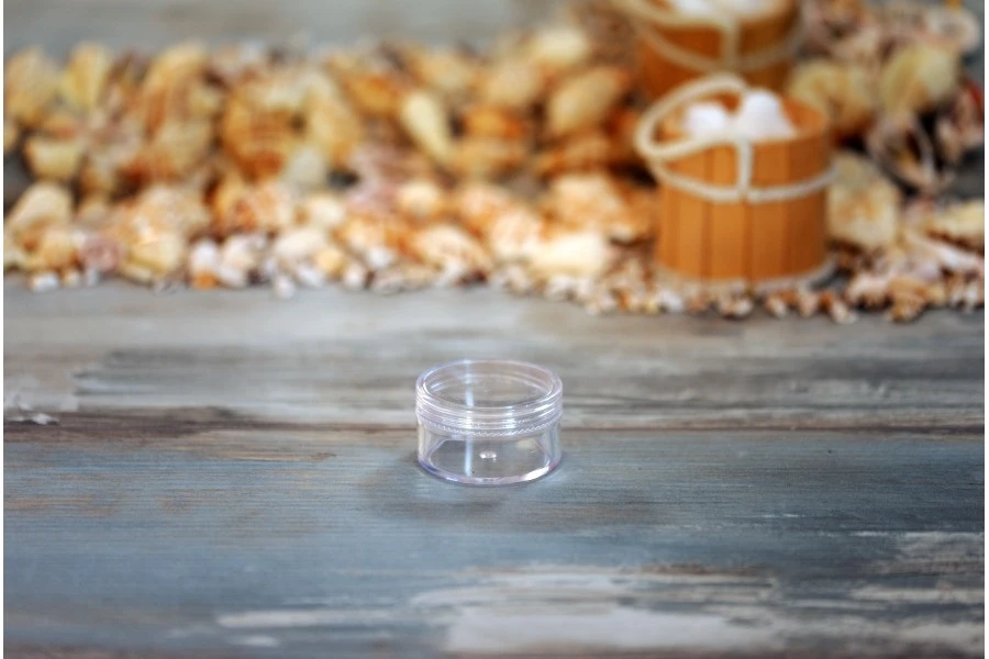 Пластмасова кутийка за крем 30 мл, с размери  49x27 mm в опаковка от 12 броя-изображение_размери