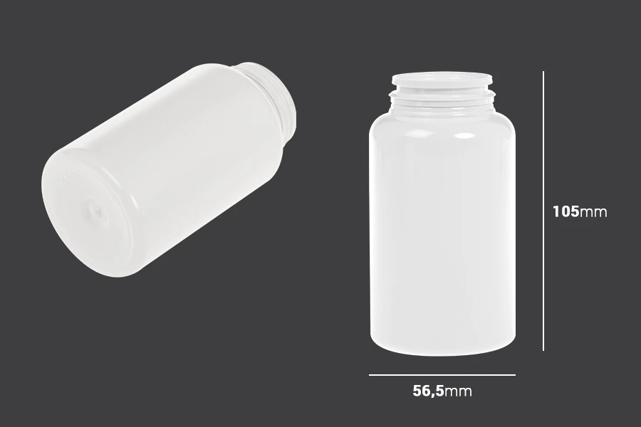 Пластмасов PET буркан 200 мл за лекарства-изображение_размери