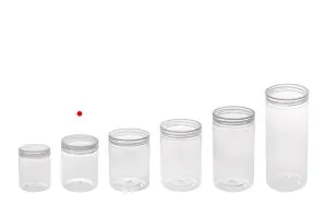 Пластмасови буркани  140 ml (PET) 55x73 mm с прозрачна капачка - 12 бр.-5