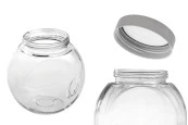 Стъклен буркан 2000 мл със сребриста капачка-изображение_размери