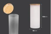 Стъклени буркани с размер 65x150 mm с дървена херметическа капачка Стъклени буркани с размер 65x150 mm с дървена херметическа капачка