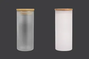 Стъклени буркани с размер  65x150 mm  с дървена херметическа капачка-5