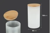 Стъклени буркани с размер  85x150 mm с дървена херметическа капачка