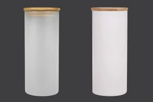 Стъклени буркани  85x200 mm  с дървена херметическа капачка-5