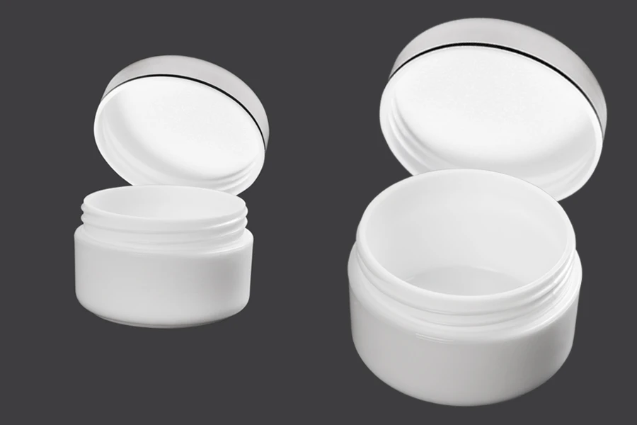 30 мл акрилен бял буркан с капачка - 12 бр-изображение_размери