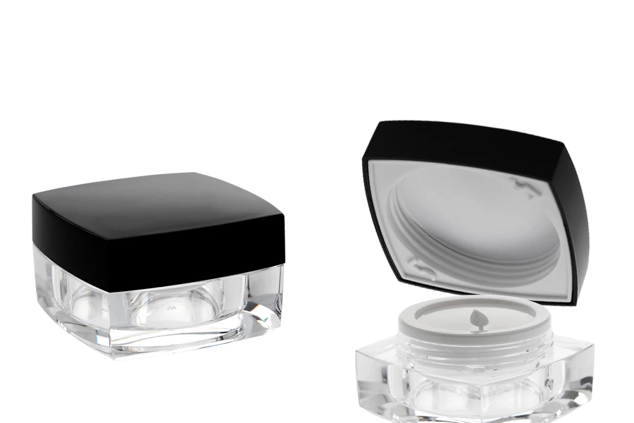 Луксозен акрилен буркан 15 мл за крем с черна капачка-изображение_продукт