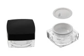 Луксозен акрилен буркан 15 мл за крем с черна капачка-изображение_група
