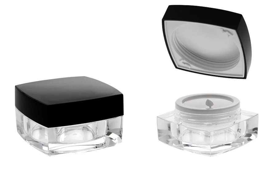 Луксозен акрилен буркан 15 мл за крем с черна капачка-изображение_група