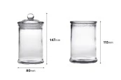 Стъклен буркан със стъклена капачка 330ml Стъклен буркан със стъклена капачка 330ml