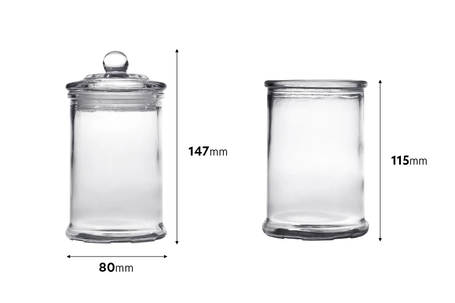 Стъклен буркан със стъклена капачка 330ml Стъклен буркан със стъклена капачка 330ml