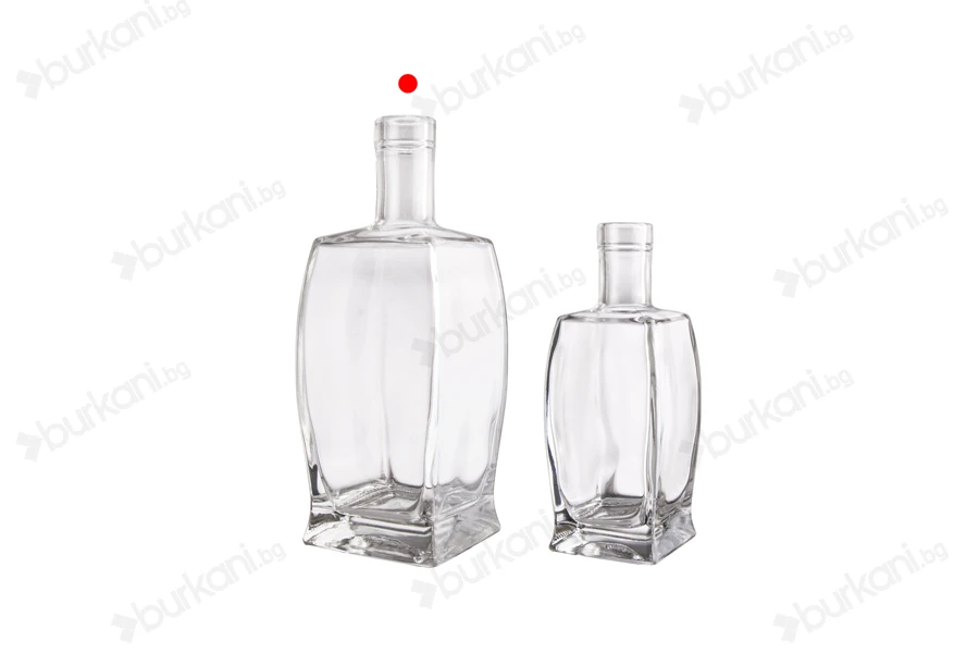 Стъклена елегантна бутилка Гарафа  500ml-изображение_група