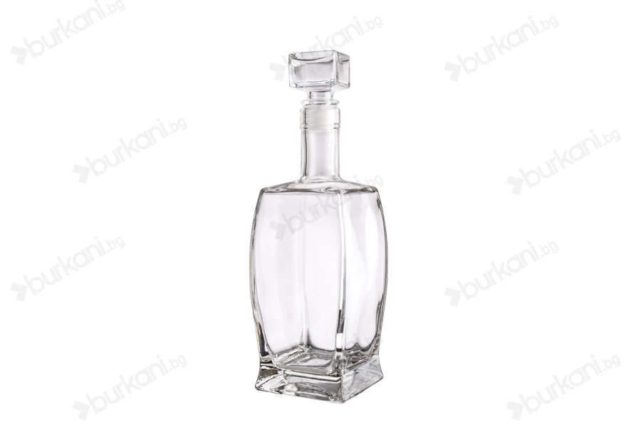 Стъклена елегантна бутилка Гарафа  500ml-изображение_група
