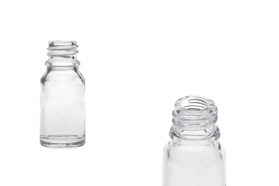 Стъклена прозрачна бутилка за етерични масла 10 мл с гърловина PP18 Стъклена прозрачна бутилка за етерични масла 10 мл с гърловина PP18-изображение_продукт