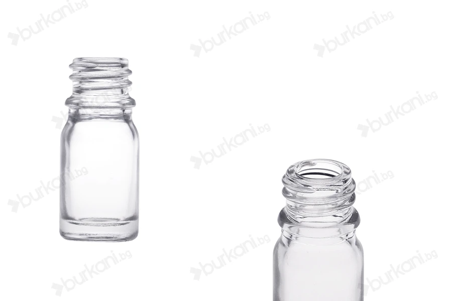 Прозрачна бутилка за етерични масла  5 ml с гърловина PP18-изображение_продукт