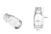 Прозрачна бутилка за етерични масла  5 ml с гърловина PP18-изображение_размери