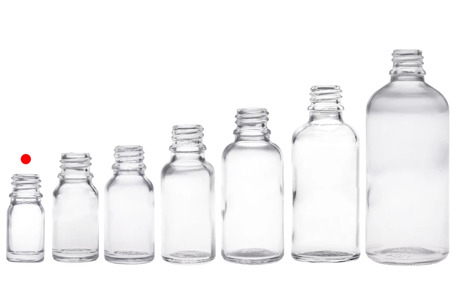 Прозрачна бутилка за етерични масла  5 ml с гърловина PP18-изображение_група