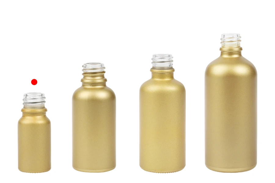 Стъклена златиста матирана бутилка 10 мл за етерични масла ПП 18 Стъклена златиста матирана бутилка 10 мл за етерични масла ПП 18-изображение_група