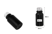 Стъклена черна матова бутилка за етерични масла 10 мл с гърловина PP 18 Стъклена черна матова бутилка за етерични масла 10 мл с гърловина PP 18-изображение_размери