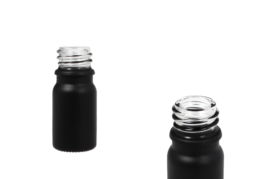 Стъклена черна матова бутилка 5 мл за етерични масла ПП18 Стъклена черна матова бутилка 5 мл за етерични масла ПП18-изображение_продукт