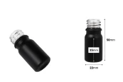 Стъклена черна матова бутилка 5 мл за етерични масла ПП18 Стъклена черна матова бутилка 5 мл за етерични масла ПП18-изображение_размери