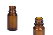 Стъклена кафява бутилка 10 мл за етерични масла, с гърло PP18 Стъклена кафява бутилка 10 мл за етерични масла, с гърло PP18-изображение_продукт