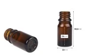 Стъклена кафява бутилка 5 мл за етерични масла Стъклена кафява бутилка 5 мл за етерични масла-изображение_размери