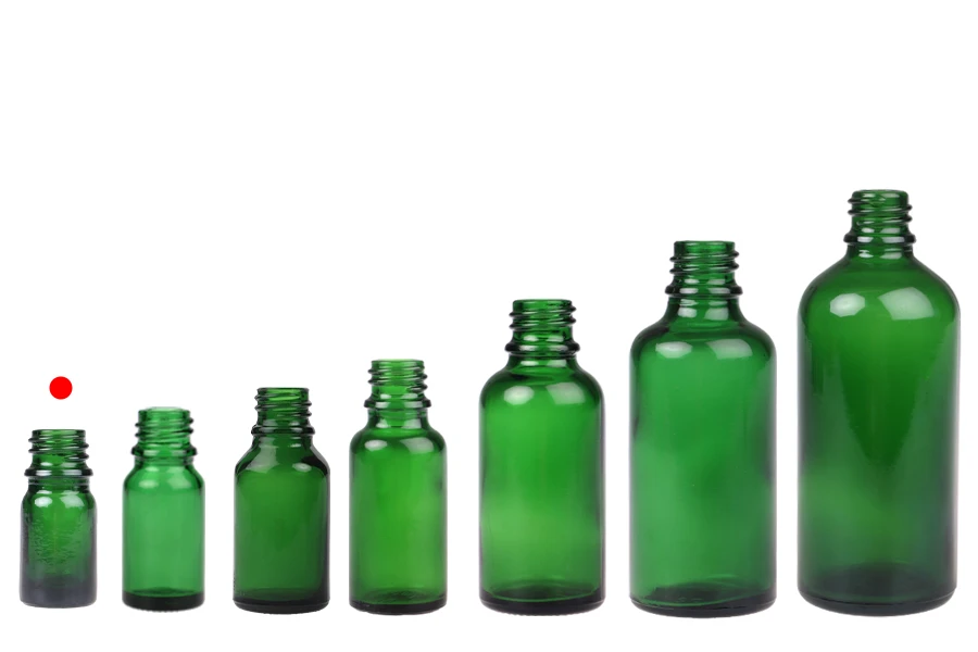 Зелена бутилка за етерични масла 5 мл, с гърловина PP18 Зелена бутилка за етерични масла 5 мл, с гърловина PP18-изображение_група