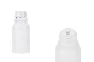 Стъклена МАТОВА  бутилка за етерични масла 10 ml с гърловина PP18-1