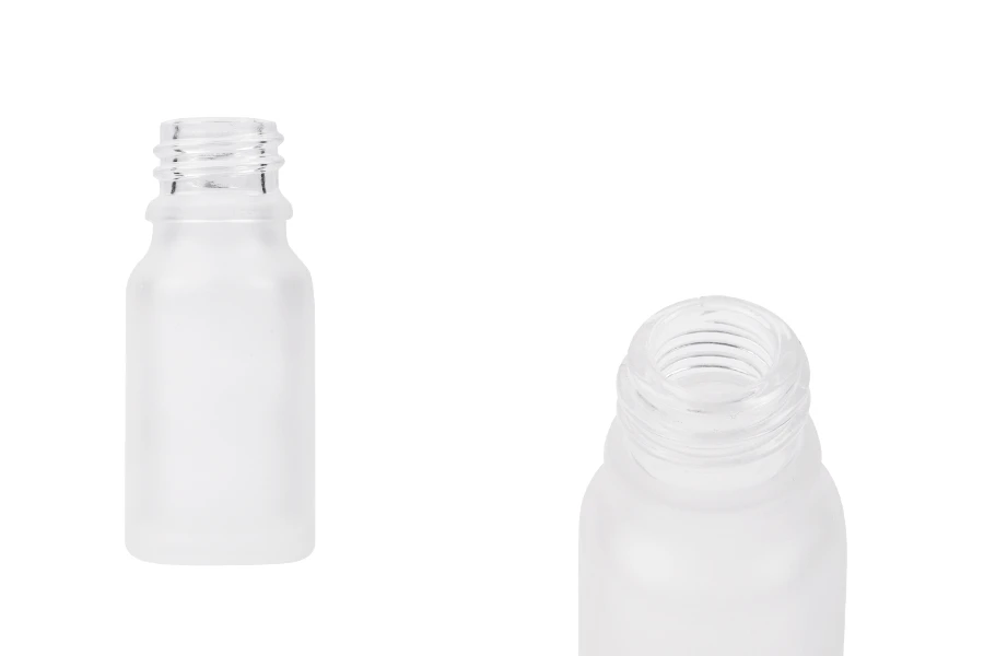 Стъклена МАТОВА бутилка за етерични масла 10 ml с гърловина PP18 Стъклена МАТОВА бутилка за етерични масла 10 ml с гърловина PP18-изображение_продукт