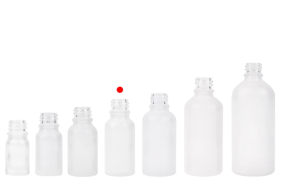 Стъклена Матова бутилка 20 мл за етерични масла с гърловина PP18 Стъклена Матова бутилка 20 мл за етерични масла с гърловина PP18-изображение_група