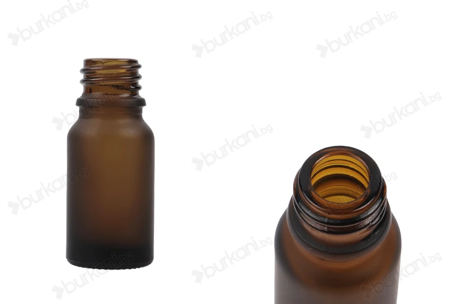 Стъклена кафява Матова бутилка за етерични масла  10 ml (PP 18)-изображение_продукт