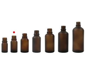 Стъклена кафява Матова бутилка за етерични масла  10 ml (PP 18)-5