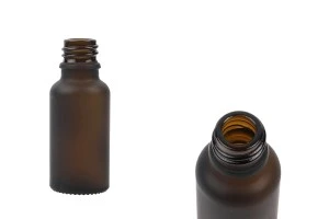 Стъклена кафява матова бутилка  20 ml (PP 18)-1
