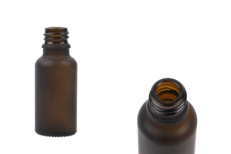 Стъклена кафява матова бутилка 20 ml (PP 18) Стъклена кафява матова бутилка 20 ml (PP 18)