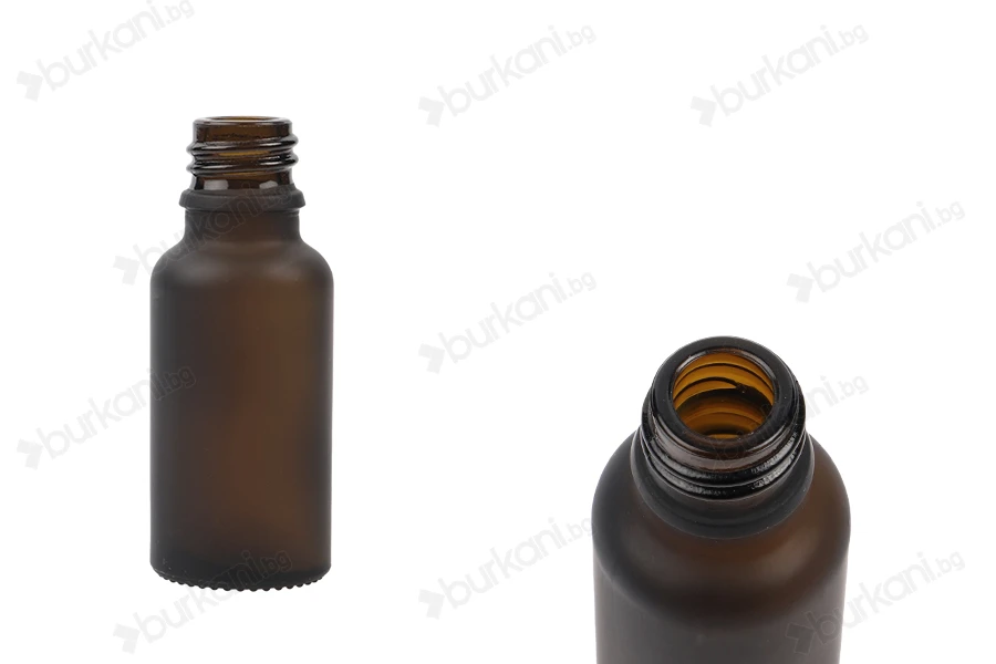 Стъклена кафява матова бутилка  20 ml (PP 18)-изображение_продукт
