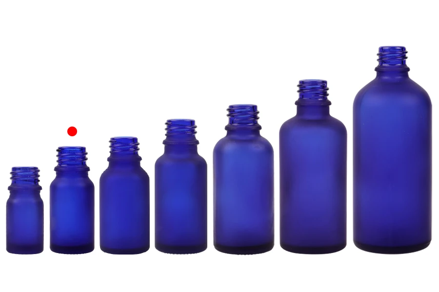 Стъклена синя матова бутилка 10 мл за етерични масла Стъклена синя матова бутилка 10 мл за етерични масла-изображение_група