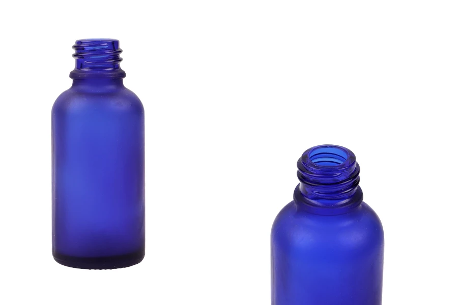 Стъклена бутилка синя матова 30 мл за етерични масла Стъклена бутилка синя матова 30 мл за етерични масла-изображение_продукт