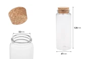 Стъклено шишенце с размери  150 мл с размери 47x120-изображение_размери