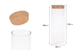 Стъклен буркан с тапа 360 мл за свещи, с размери  60x160 mm-2