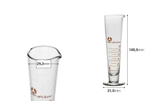 Стъклен измервателен цилиндър 10 ml-2