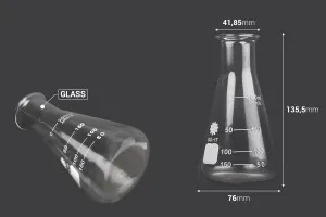Стъкленα колба ( ерленмайерова) 200 мл-2