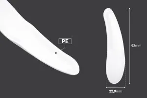 Пластмасови бели шпатули PE 92 mm - 24 бр.-2
