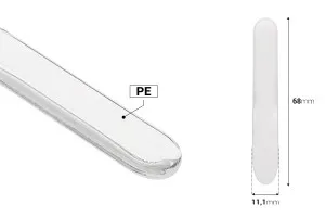 Пластмасова прозрачна шпатула (PE) 68 mm - 50 бр/опаковка-2