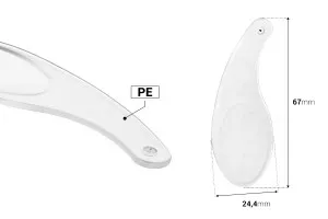 Пластмасова прозрачна шпатула 67 mm - 12 бр.-2