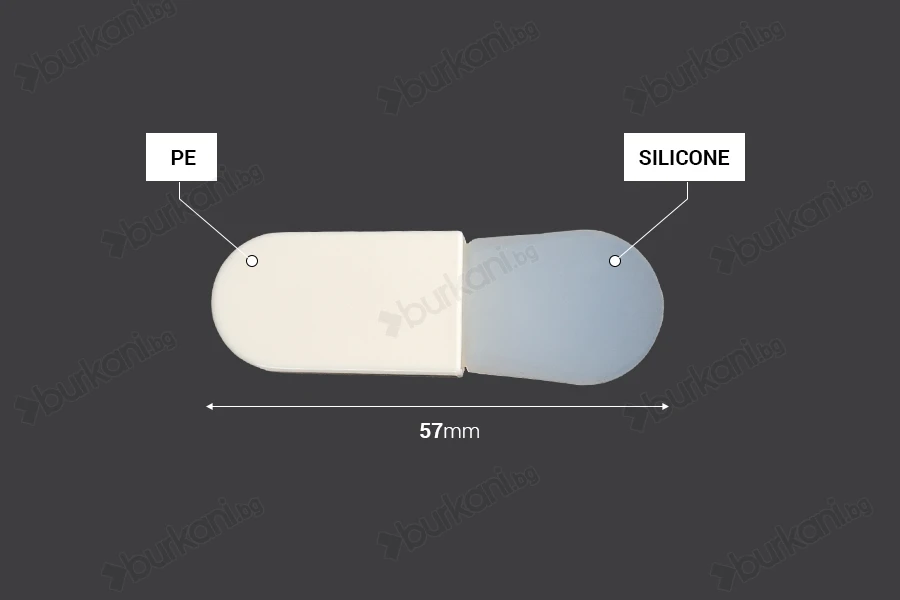 Силиконова шпатула за крем (PE) 57 mm - 12 бр.-изображение_размери
